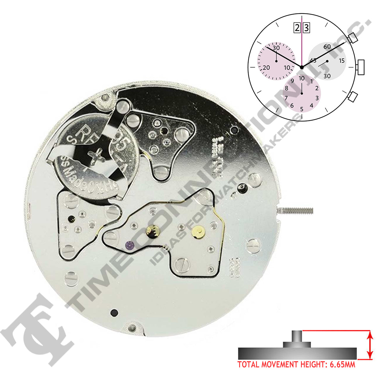 Harley Ronda 5040.B 3 Hands Quartz Movement Ht. 6.65MM – Time ...