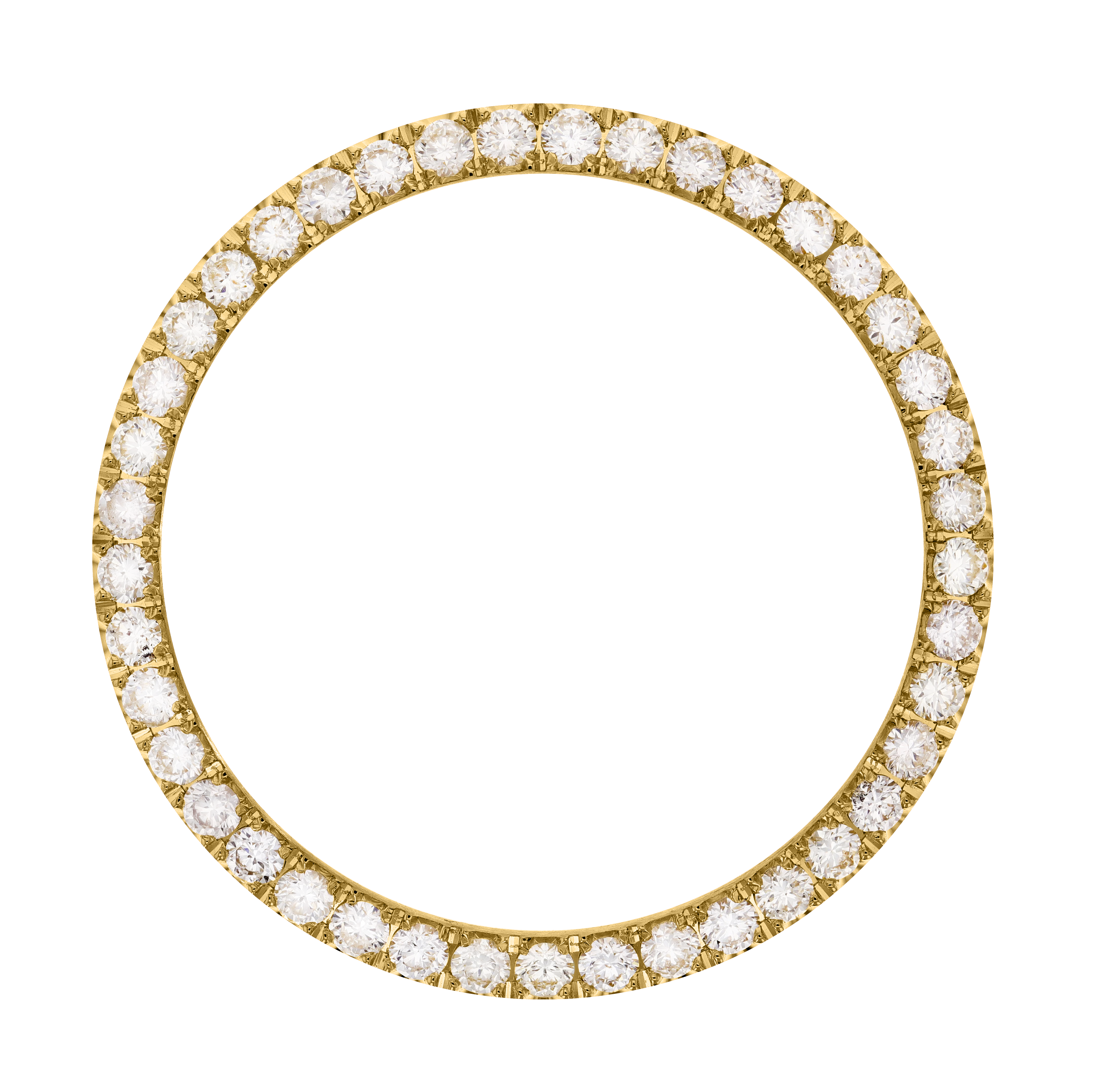 40mm Custom 3ct Diamond Bezel  14K Yellow Gold