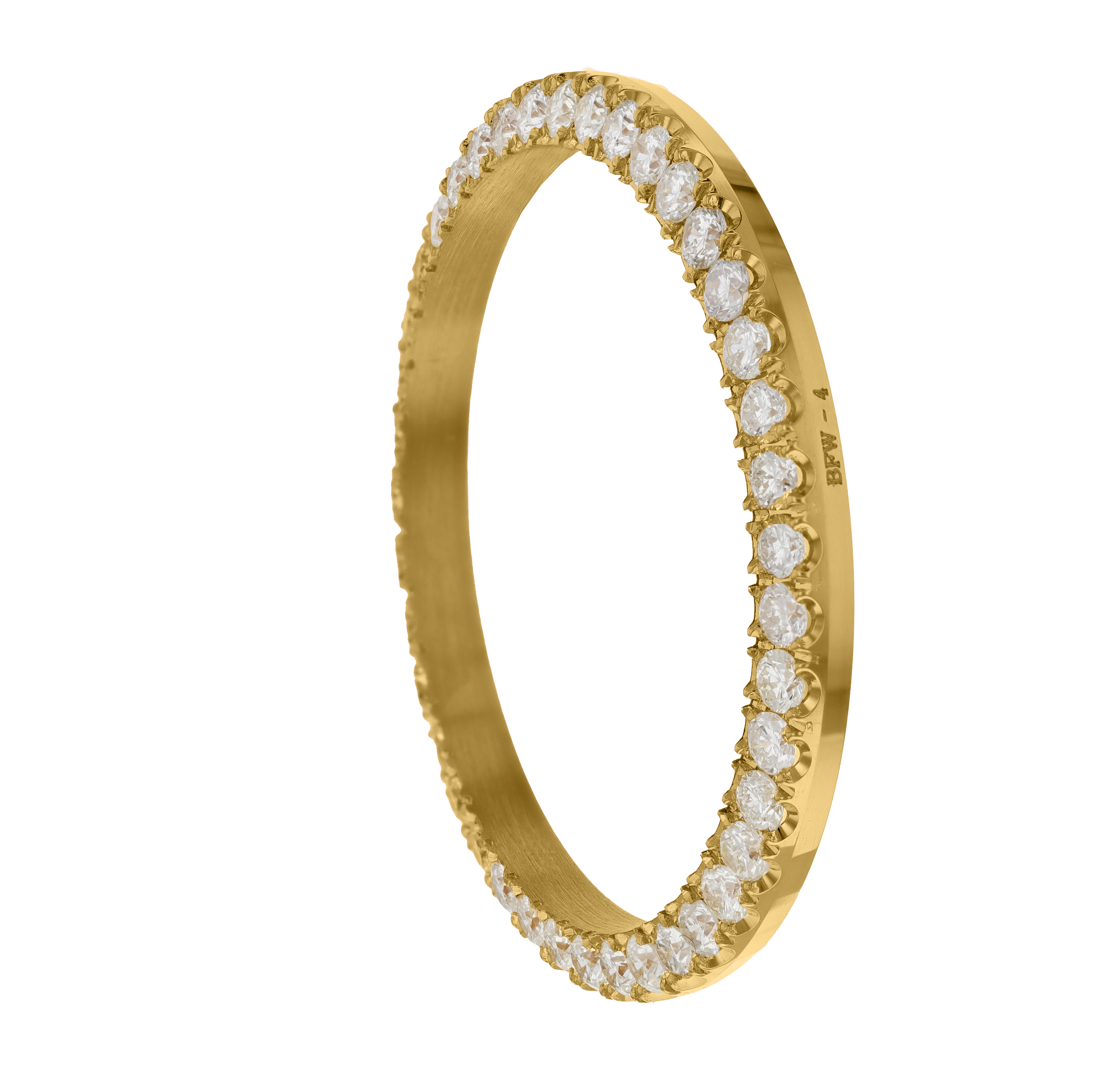 40mm Custom 3ct Diamond Bezel  14K Yellow Gold