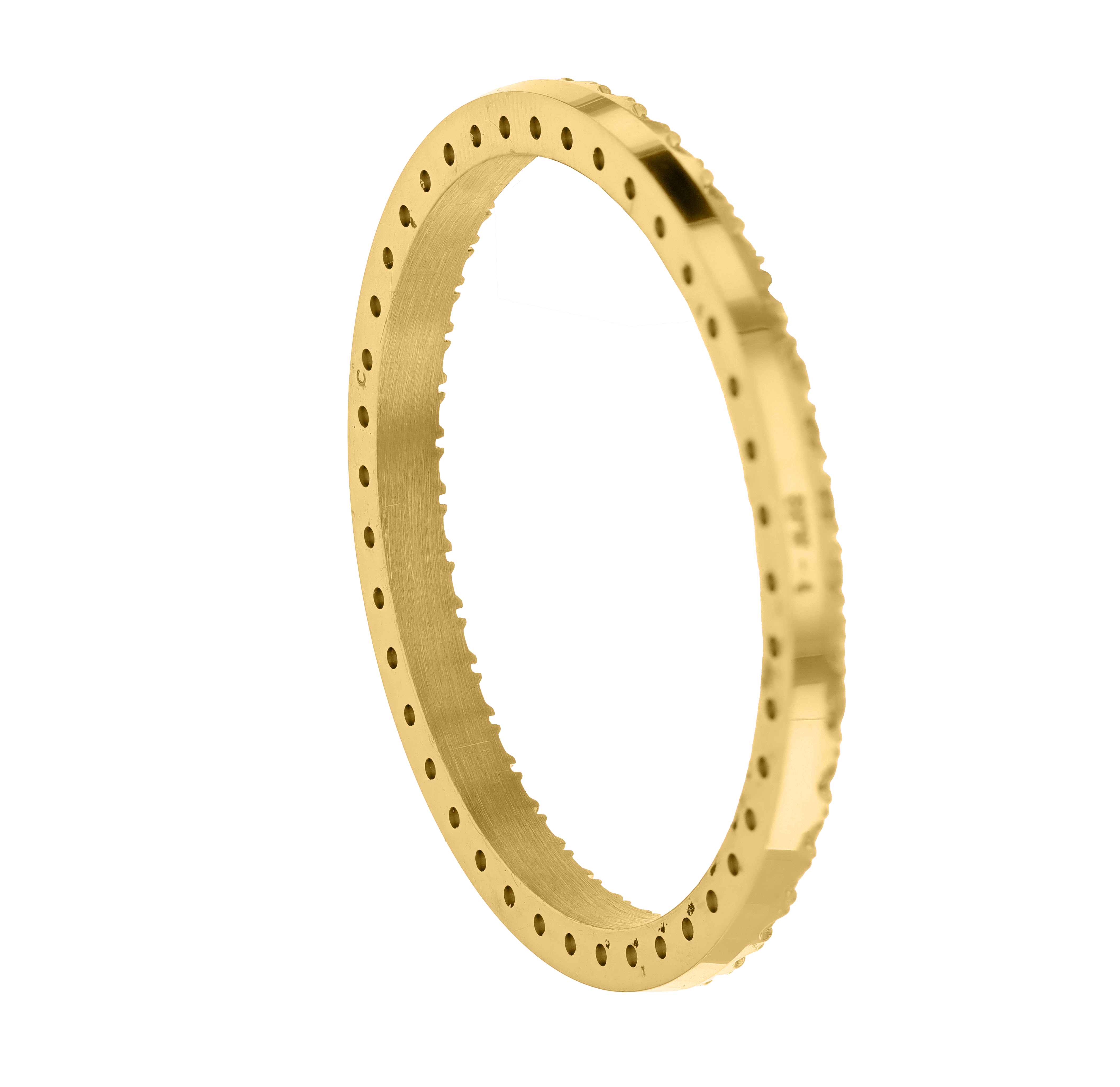 40mm Custom 3ct Diamond Bezel  14K Yellow Gold