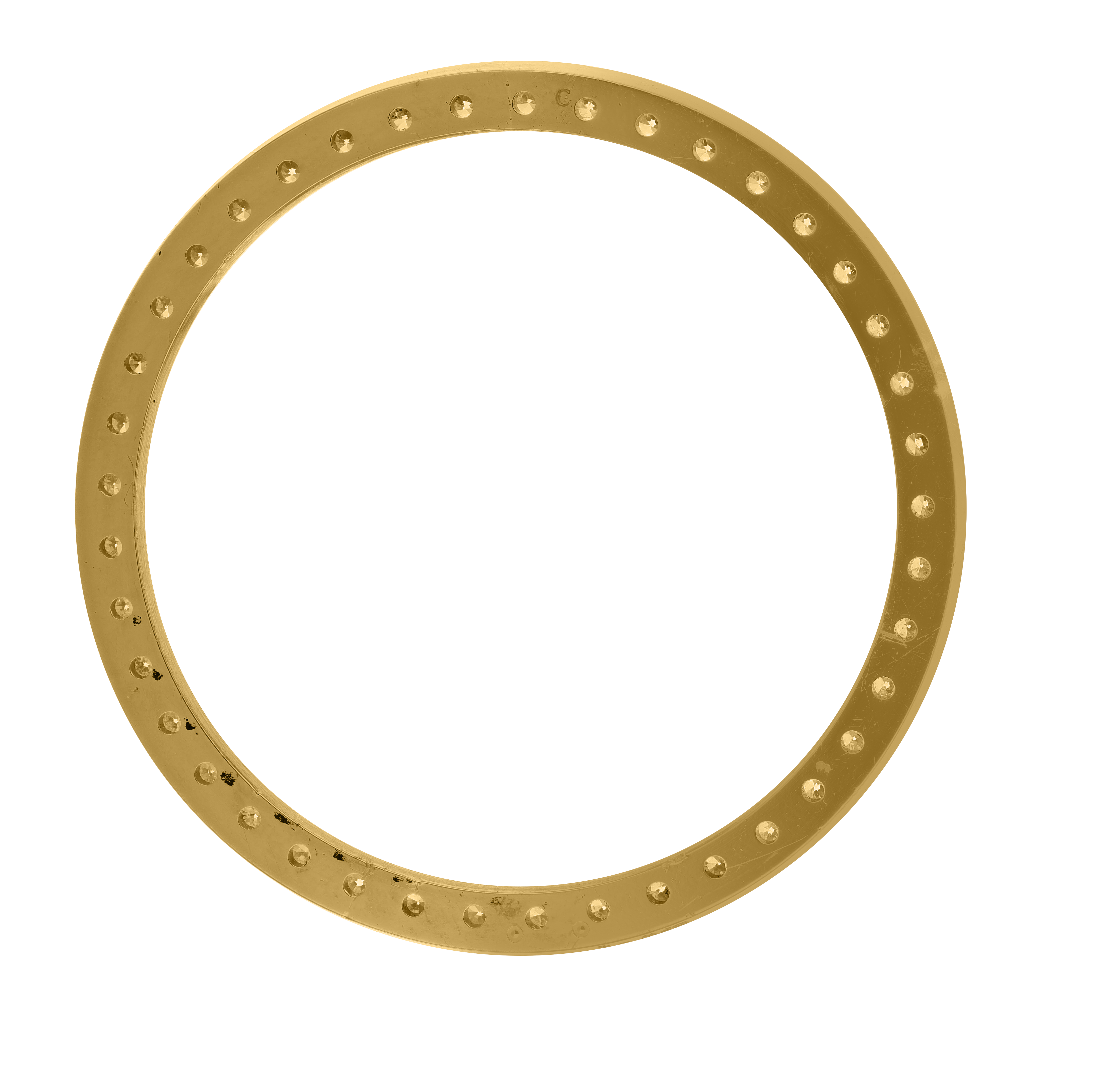 40mm Custom 3ct Diamond Bezel  14K Yellow Gold