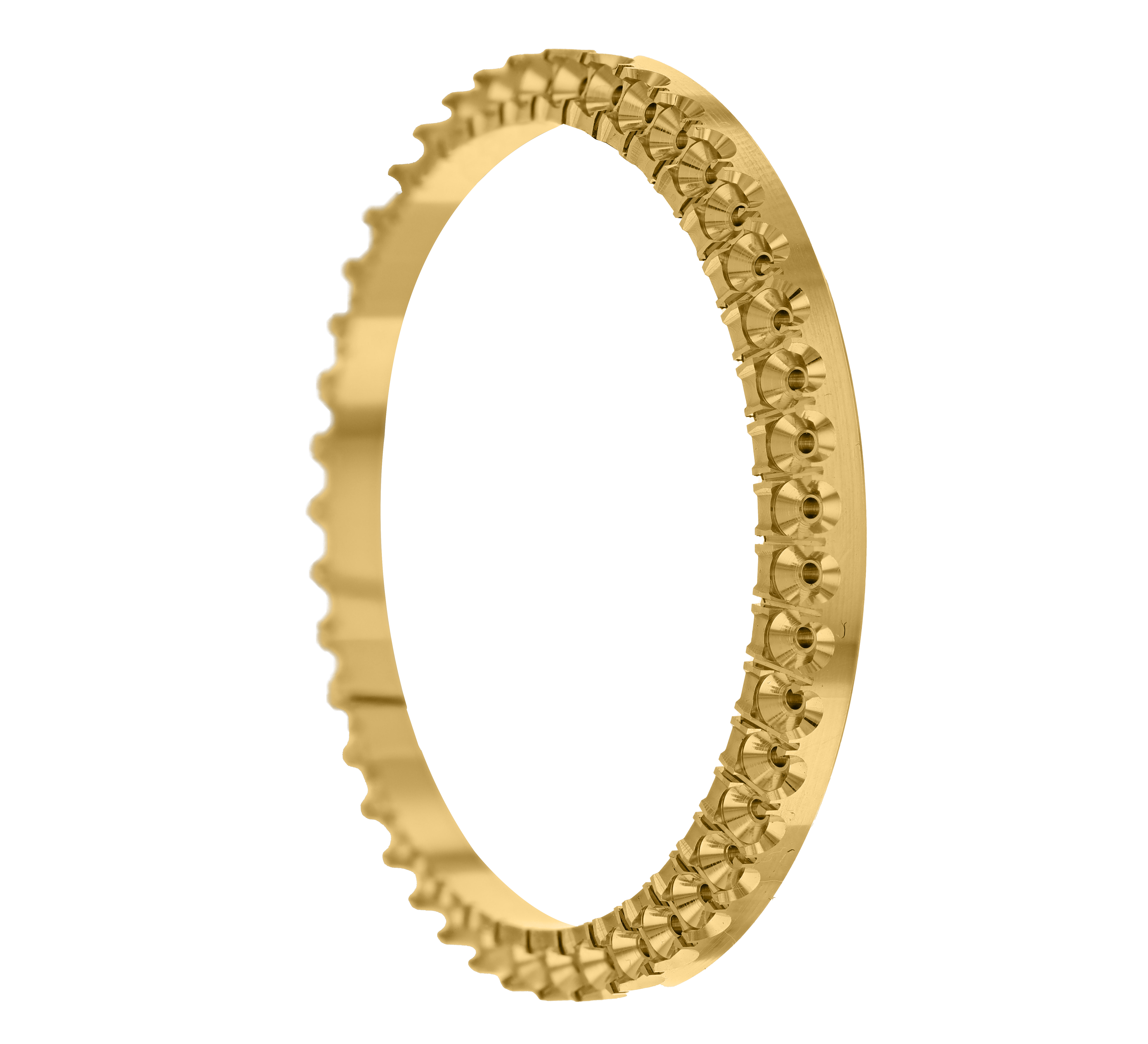 40mm Custom 3ct Diamond Bezel  14K Yellow Gold