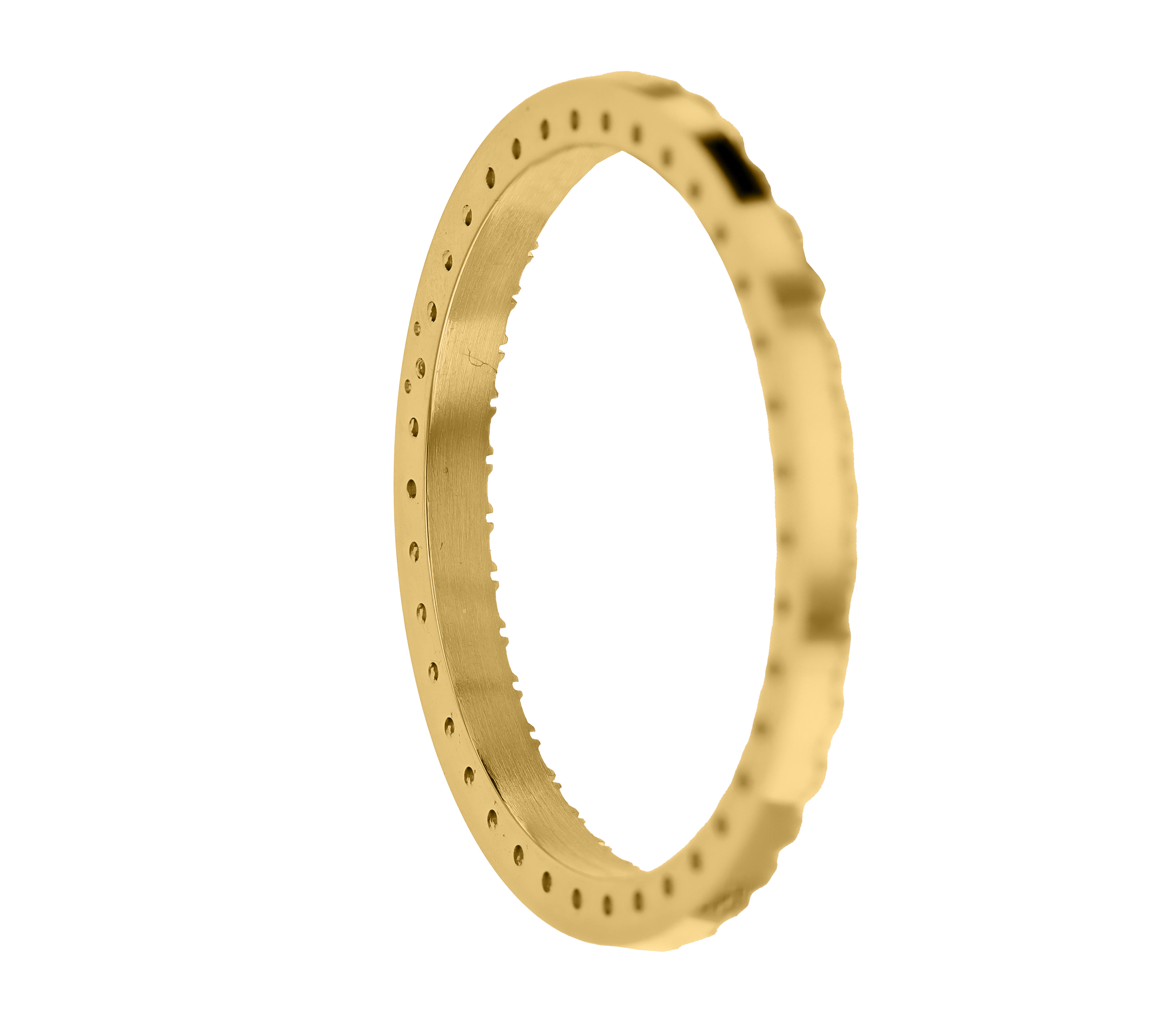 40mm Custom 3.7ct Diamond Bezel  14K Yellow Gold