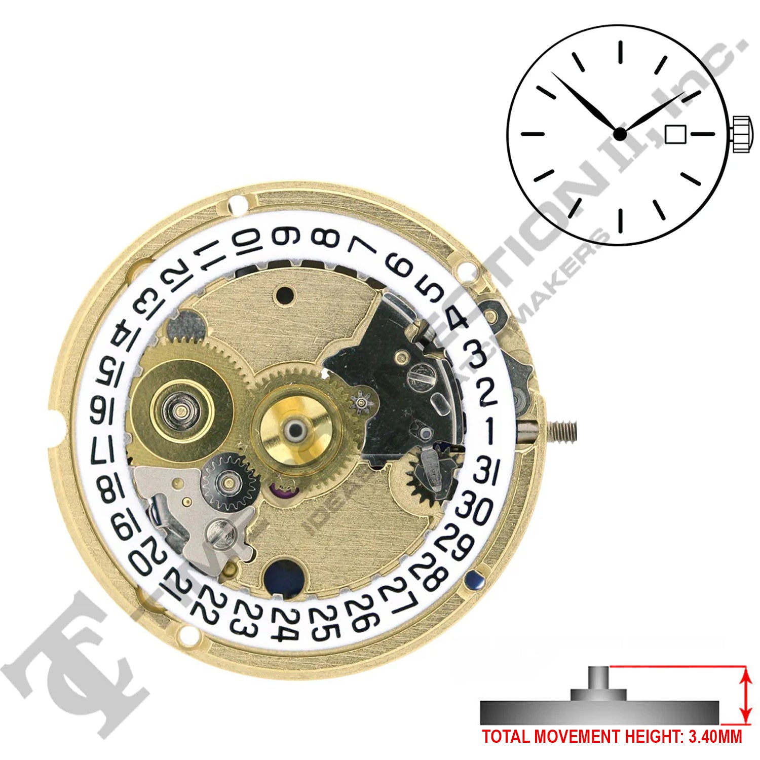 ETA 956.112 High Canon Pinon Swiss Made Quartz Movement (Various Heights)