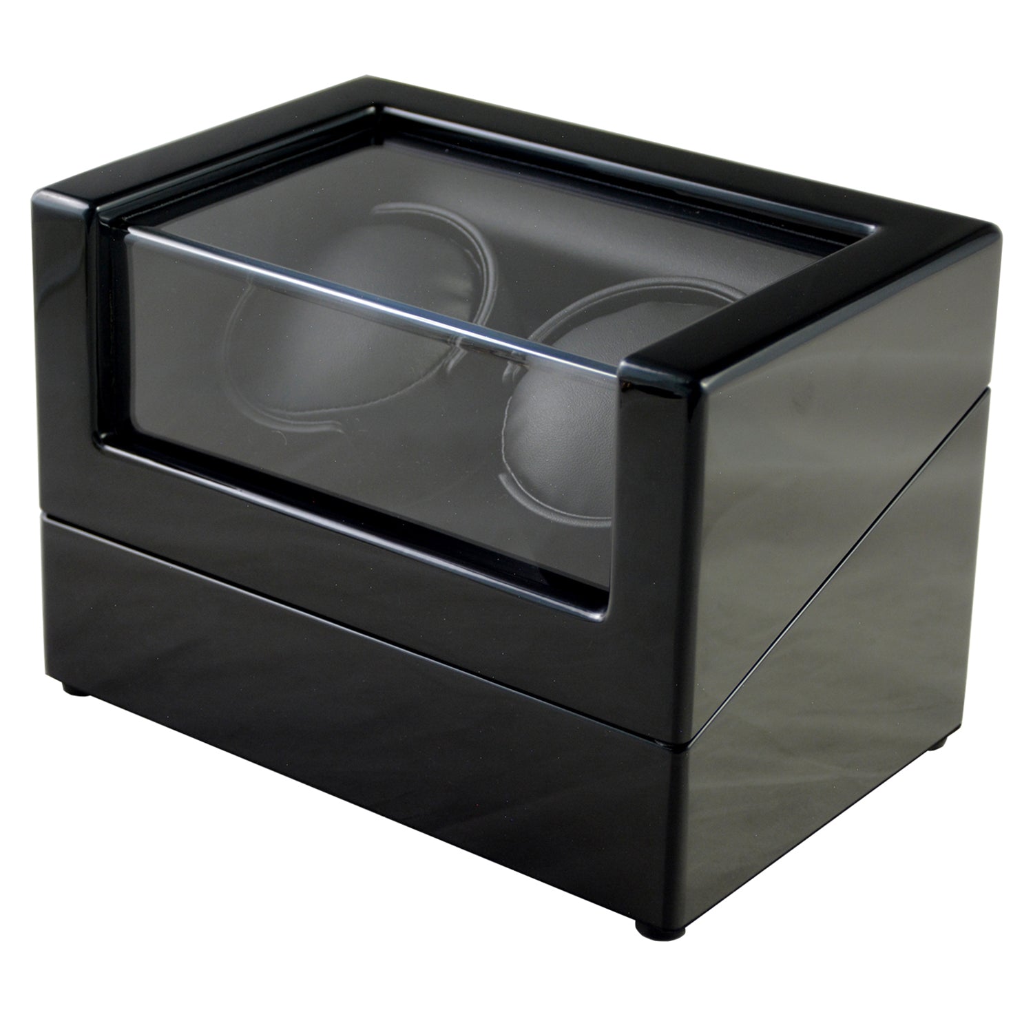 BX-632, Double (2) Watch Winder Glossy Black Matt MDF Smooth Finish