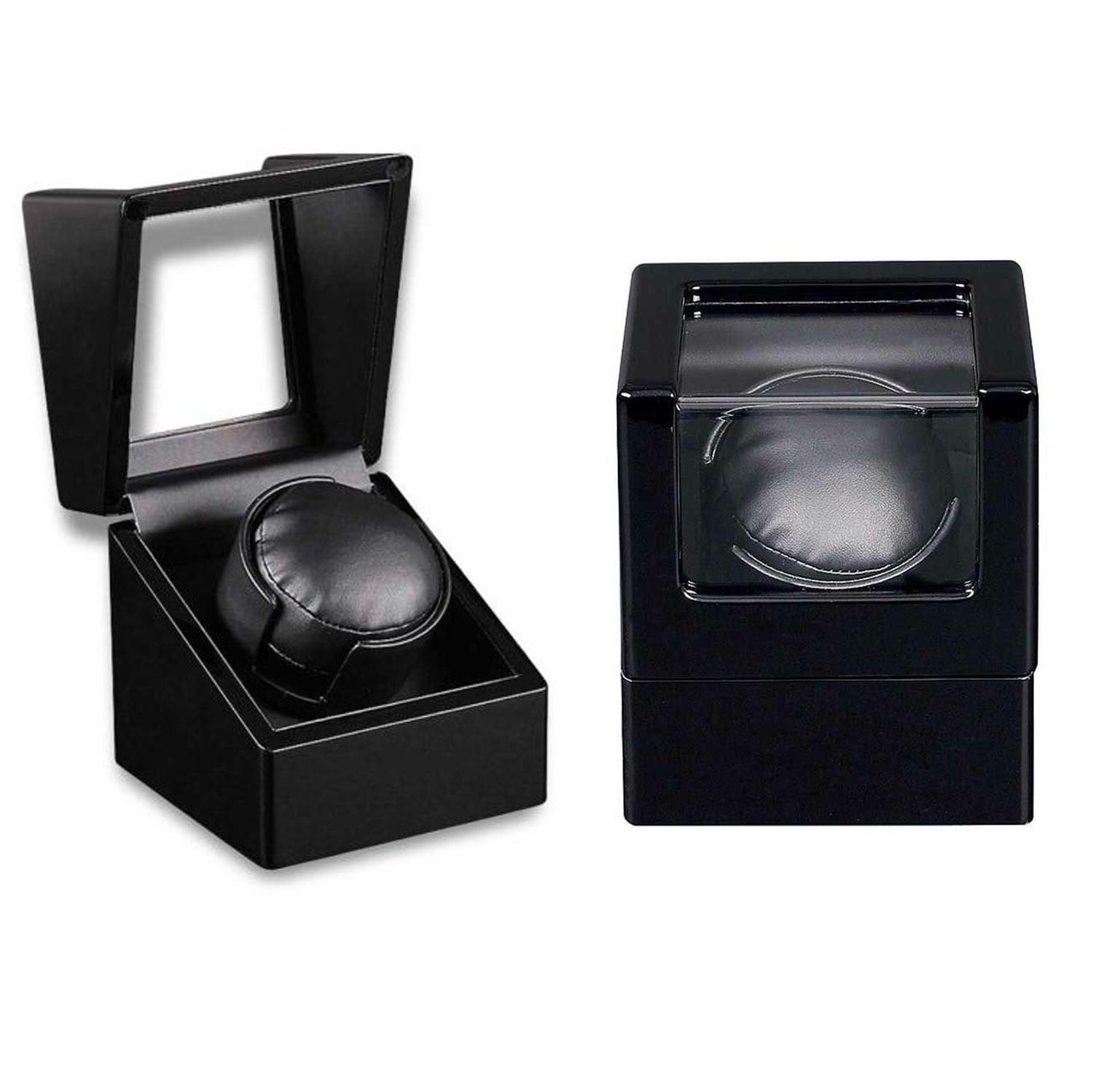 BX-633, Single (1) Watch Winder Glossy Black Matt MDF Smooth Finish