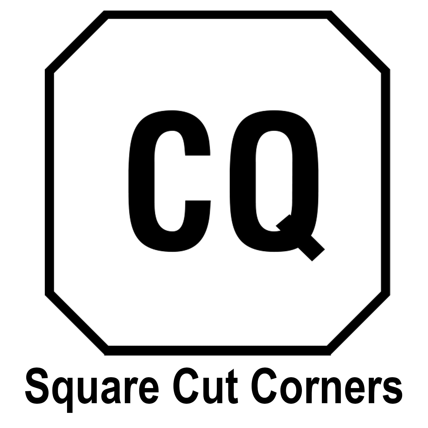 G-S SQUARE CUT CORNERS (CQ) CYLINDER FANCY CRYSTALS - PLASTIC FLAT LOWER EDGE