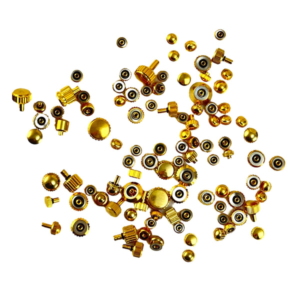 Gold Colored Waterproof Crowns Assortment Variety (Bag of 100)