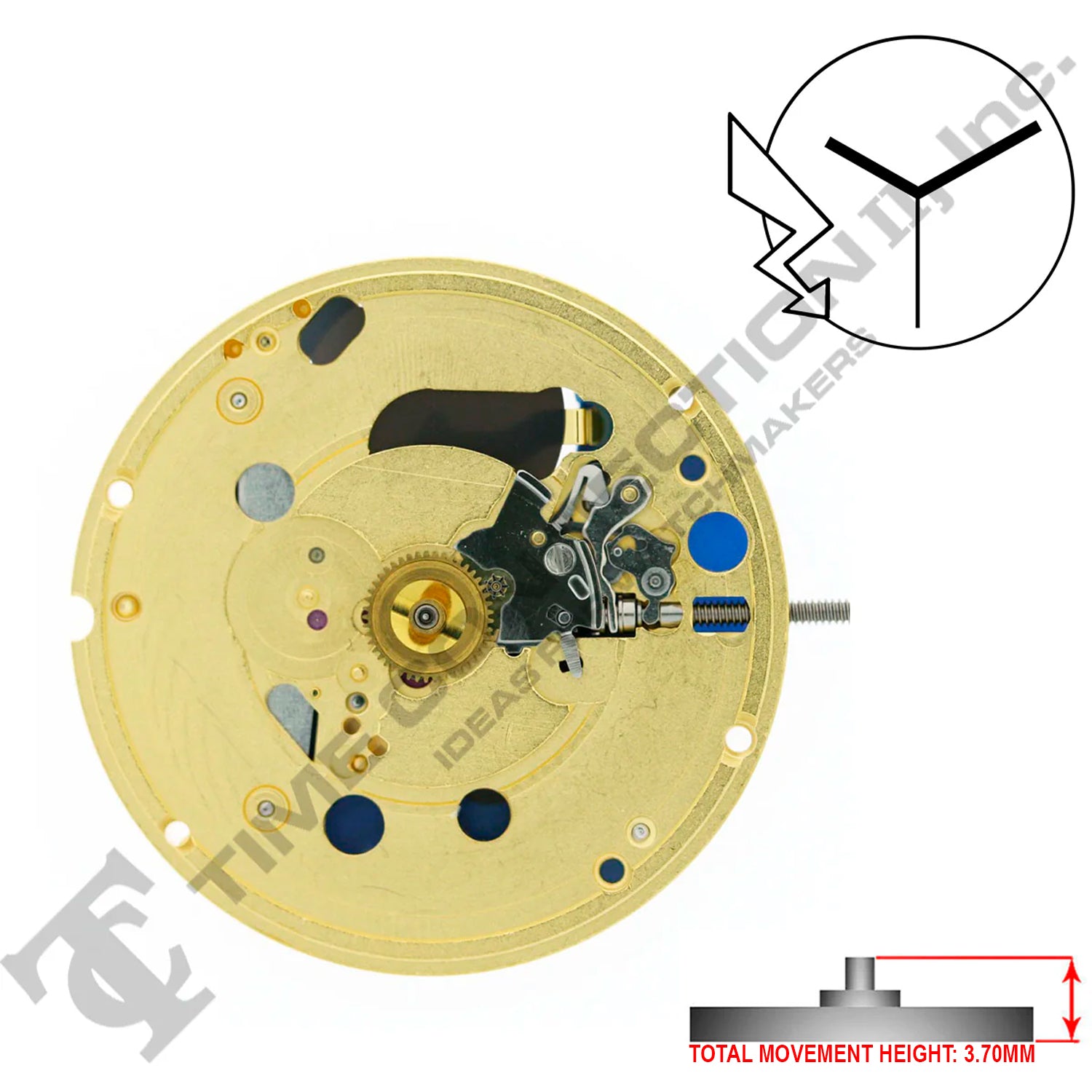 ETA 955.402 3 Hands Swiss Made Quartz Movement Ht. 3.70MM