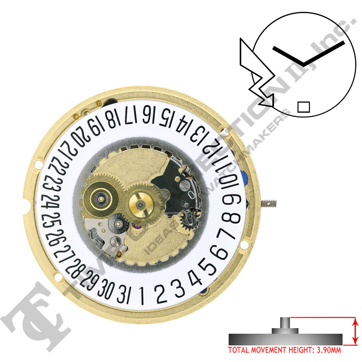 ETA 955.412 2 Hands Swiss Made Quartz Movement (Various Dates)