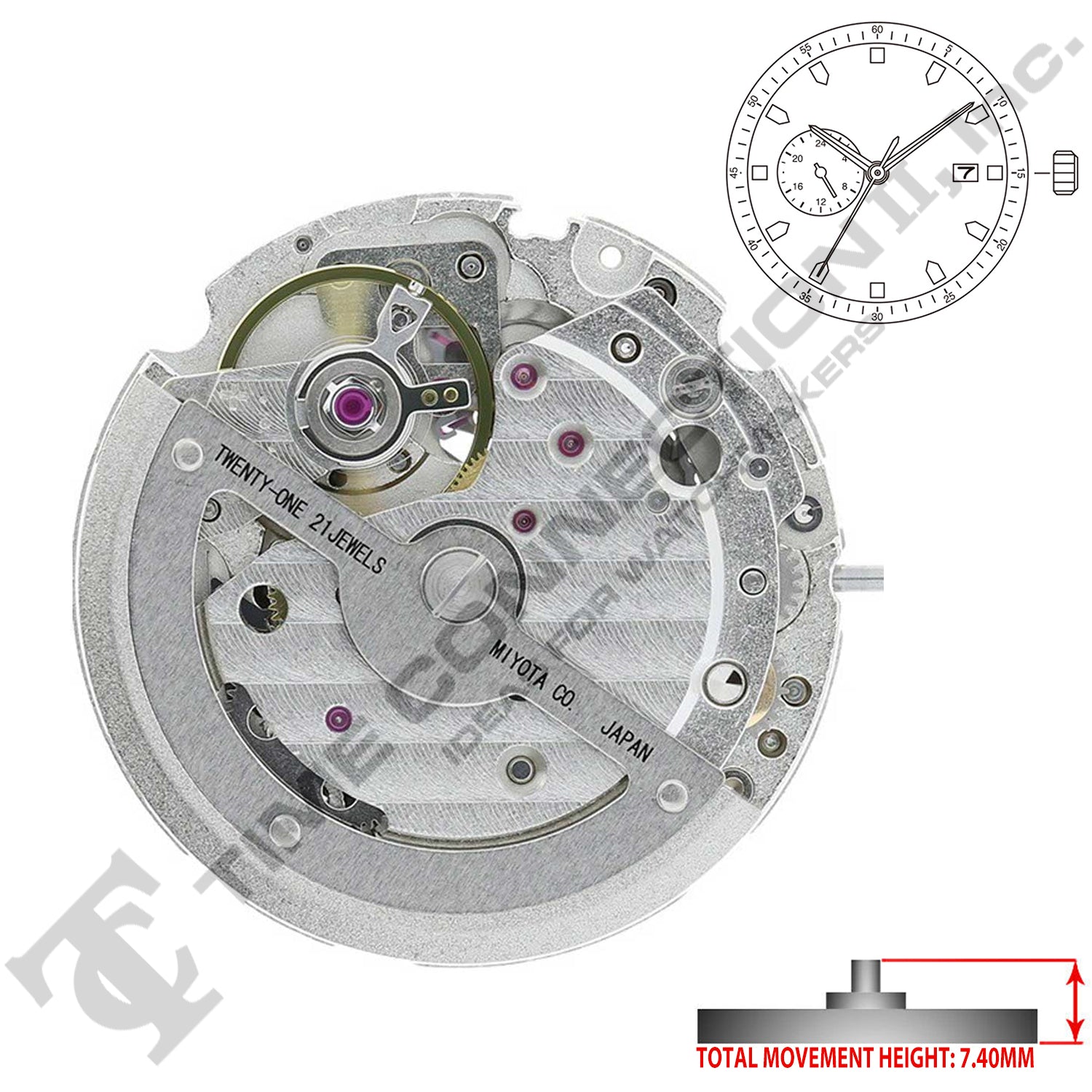 Miyota automatic handled movement