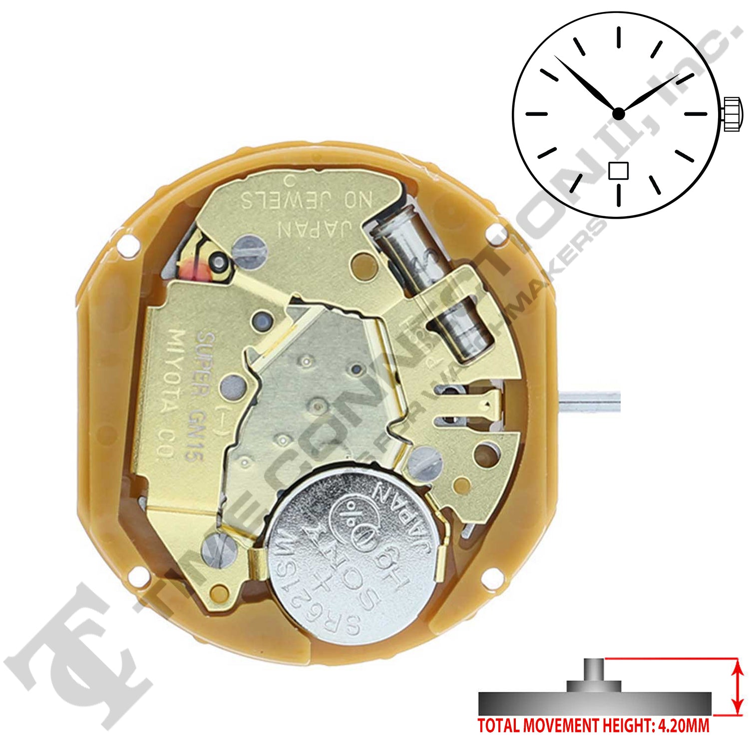 Miyota/Citizen LTD GN15-D6 Japan Quartz Movement Ht.