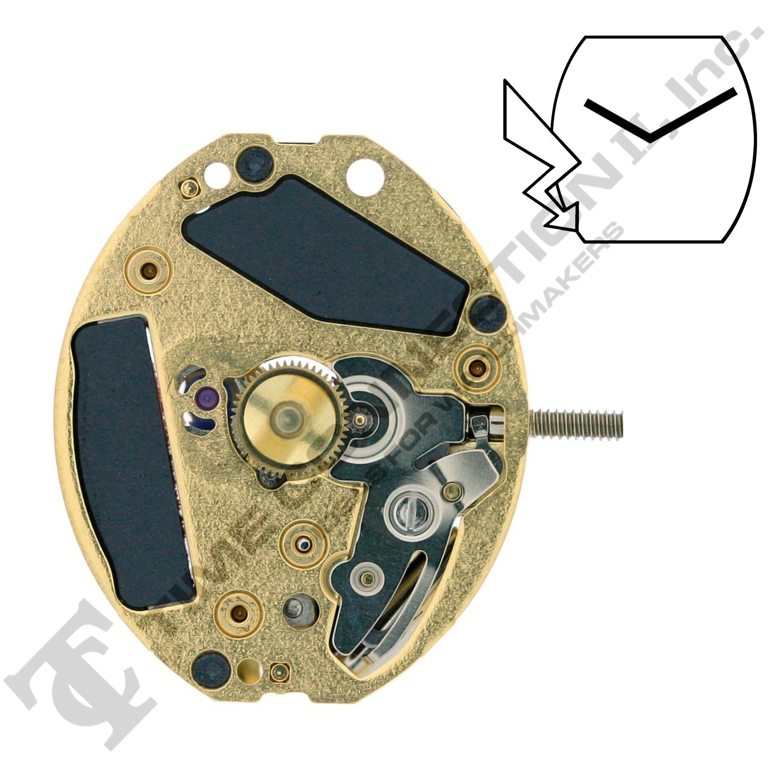 ETA 901.001 2 Hands Swiss Made Quartz Movement Ht. 3.38MM