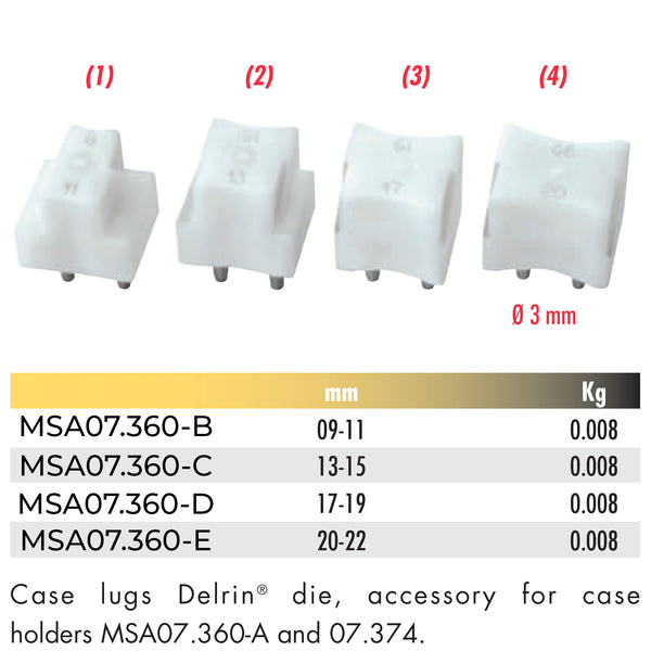 Horotec MSA 07.360 Replacement Dies for Case Holders MSA07.360-A / 07.374