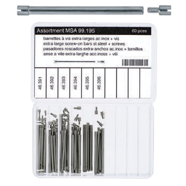 Horotec MSA 99.195 Assortment of Extra Large Stainless Steel Screw-On Bars