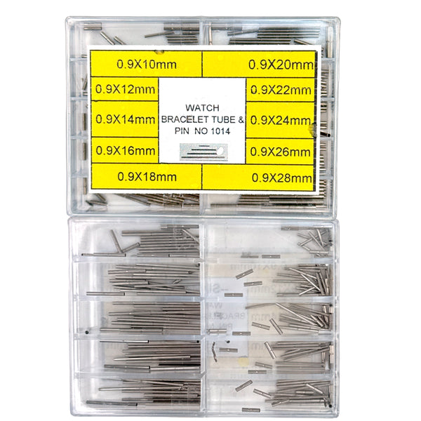 PT-190, Assorttment of 100 Sets of Pins and Tubes for Metal Bracelets (0.90mm)