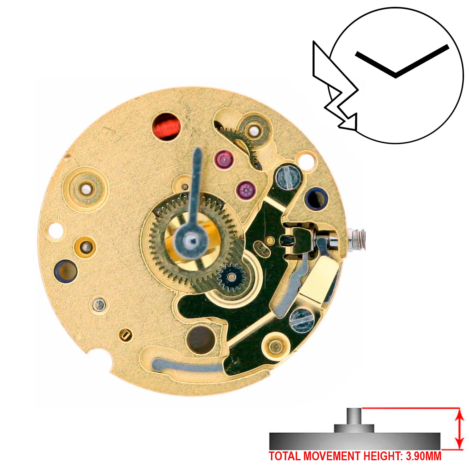 ETA E01.001 2 Hands Swiss Made Quartz Movement (Various Heights)