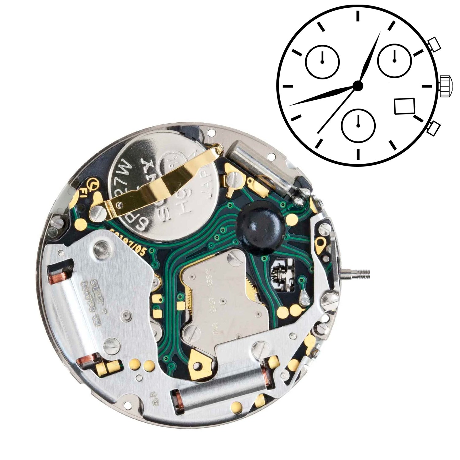 ISA 8172.220 3 Hands Quartz Movement