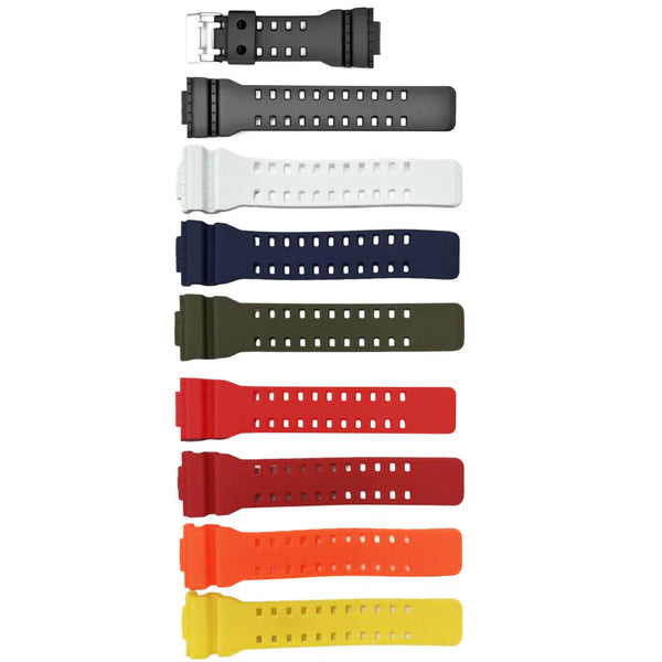 P124 Casio G-Shock Style Genuine Polyurethane Sports Strap (Various Colors)