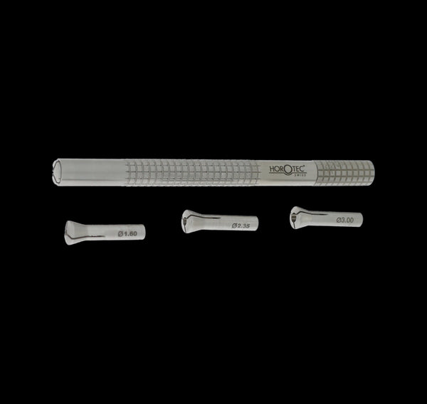 Horotec MSA 02.024 Knurled Steel Broach Handle with 4 Tightening Chucks