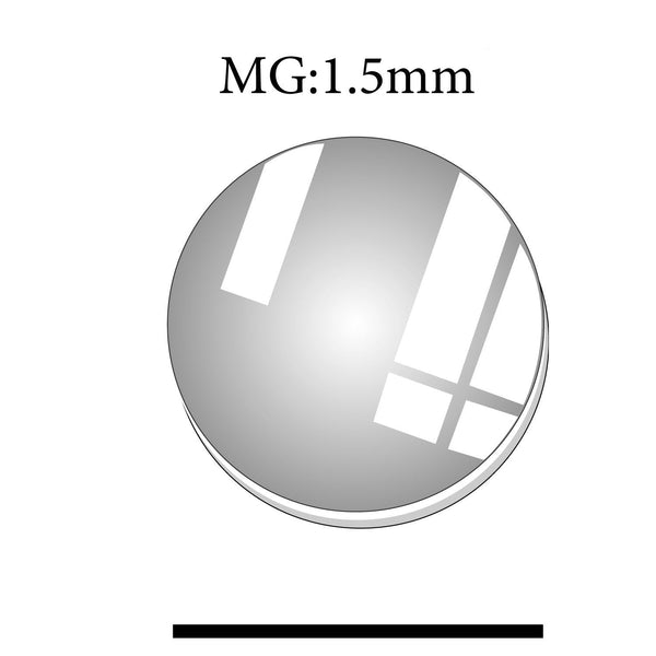 MG 1.5mm 30.1 mm Thickness Round Flat Mineral Glass Crystals