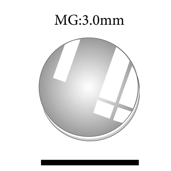 MG 2.5mm 23.2mm Thickness Round Flat Mineral Glass Crystals