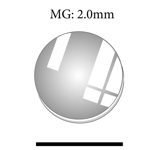 MG 2.0mm 44.6mm Thickness Round Flat Mineral Glass Crystals