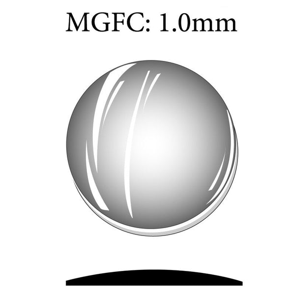 MGFC: 1.0mm 30.6mm Thickness Round Flat Back Magnifying Mineral Glass Crystals