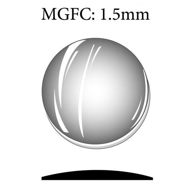 MGFC: 1.5mm 31.7mm Thickness Round Flat Back Magnifying Mineral Glass Crystals