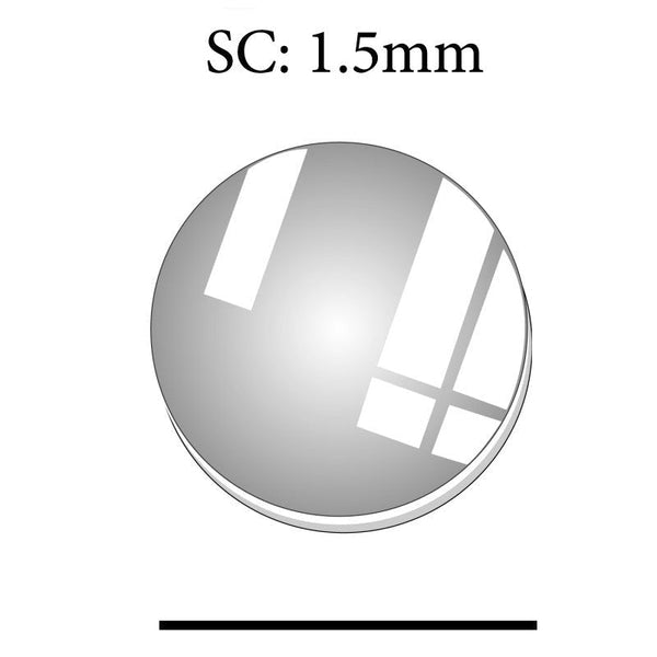 SC 1.0mm 29.6mm Thick Round Flat Sapphire Glass Crystal